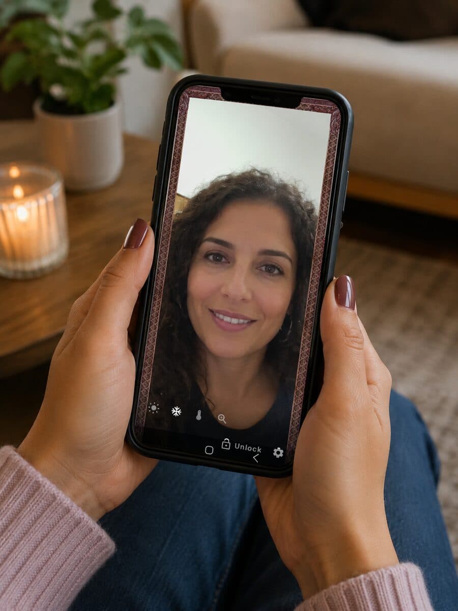 Live mirror view with the tool bar revealed